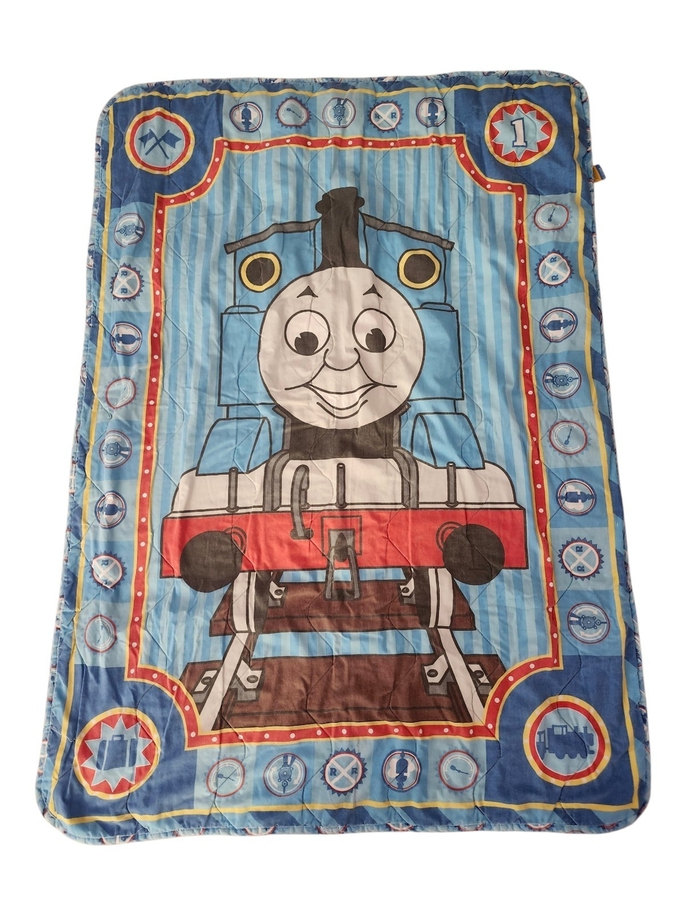Thomas & Friends Blue and Red Train Throw Blanket Double Sided 2006